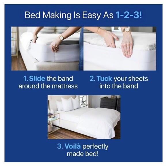 Better Bedder Bed Headband Fabric Shell of Cotton Polyester Spandex - Queen NEW! - Picture 3 of 9